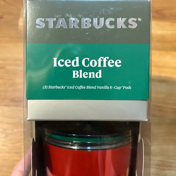 Starbucks holiday gift set red tumbler Iced Coffee Blend Vanilla K-Cup Pods - Picture 2 of 5